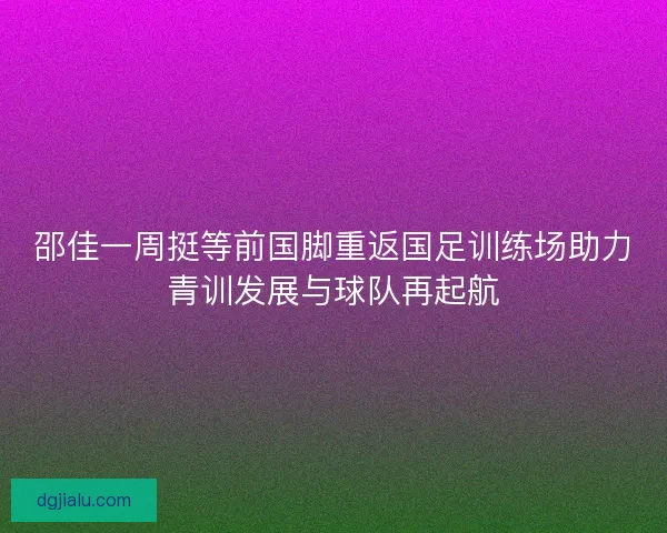 邵佳一周挺等前国脚重返国足训练场助力青训发展与球队再起航